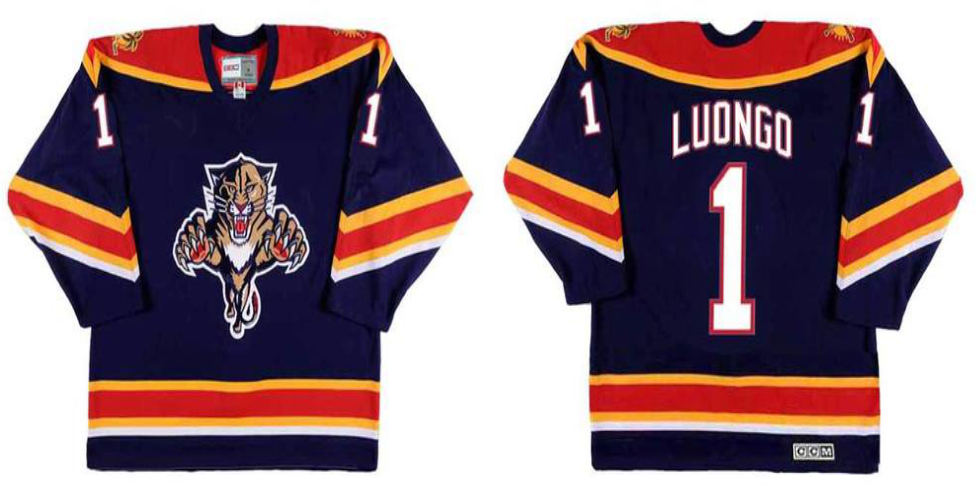 2019 Men Florida Panthers 1 Loungo blue CCM NHL jerseys